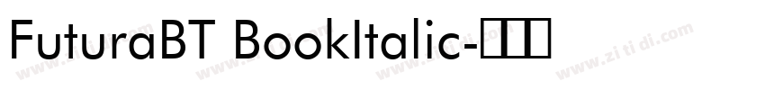 FuturaBT BookItalic字体转换